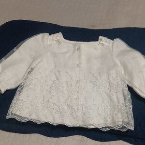 Elegant White Kids' Lace Top